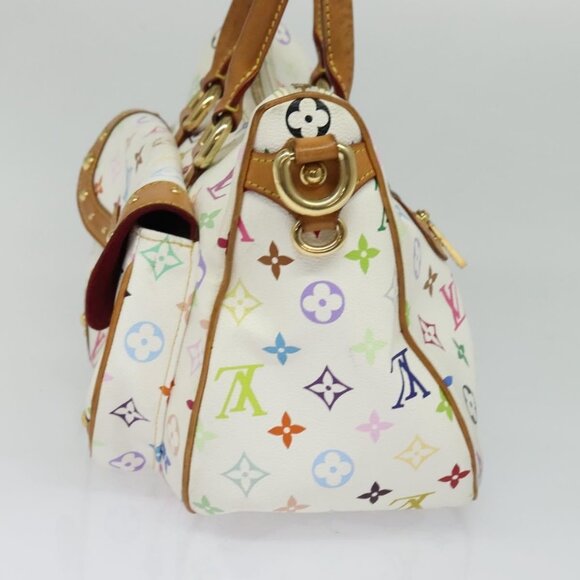 LOUIS VUITTON Monogram Multicolor Rita Hand Bag 2way White M40125 LV Auth 132529 - Picture 4 of 16